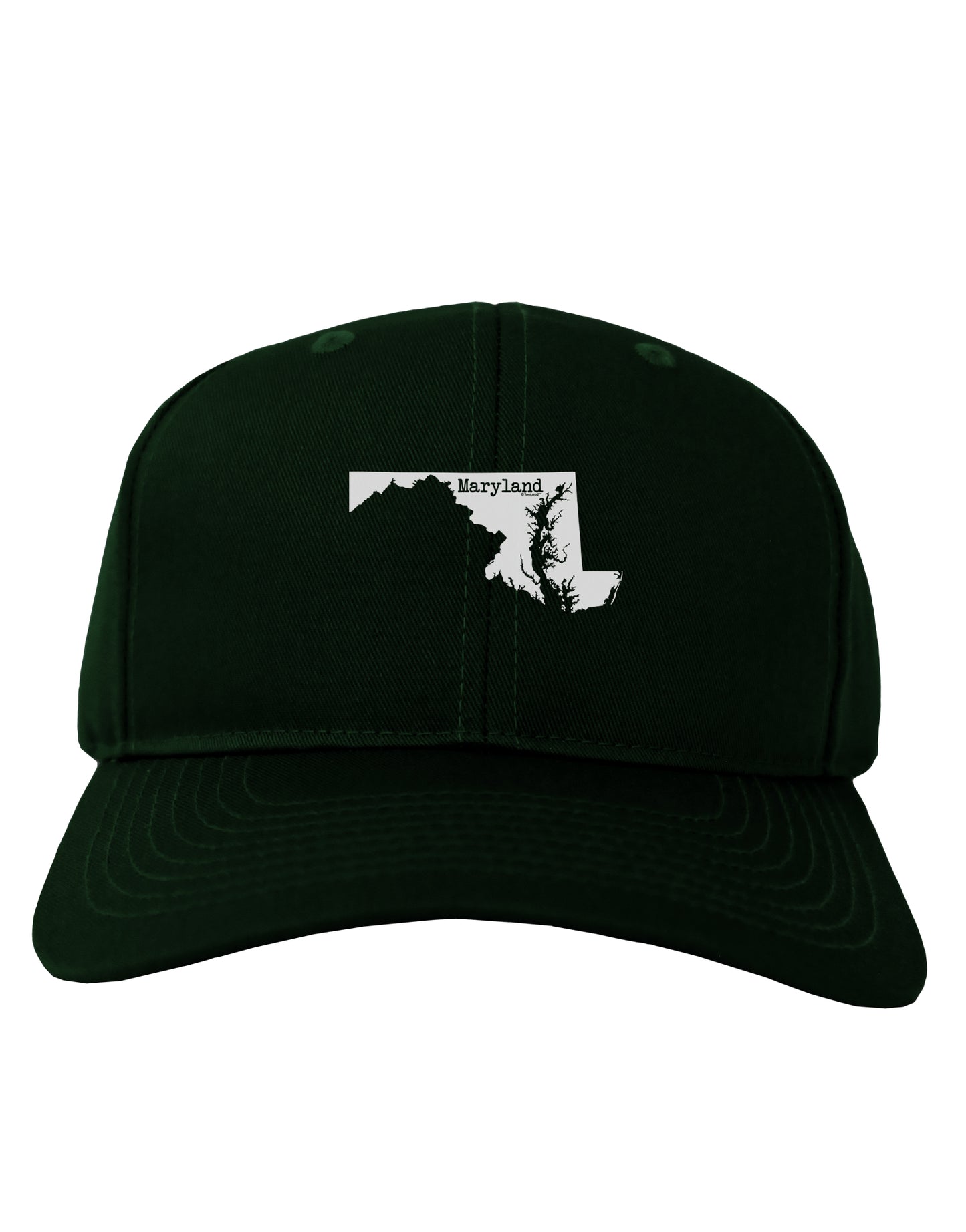 Maryland - United States Shape Adult Dark Baseball Cap Hat by TooLoud-Baseball Cap-TooLoud-Hunter-Green-One Size-Davson Sales