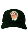 Cute Mrs Claus Face Faux Applique Adult Dark Baseball Cap Hat-Baseball Cap-TooLoud-Hunter-Green-One Size-Davson Sales