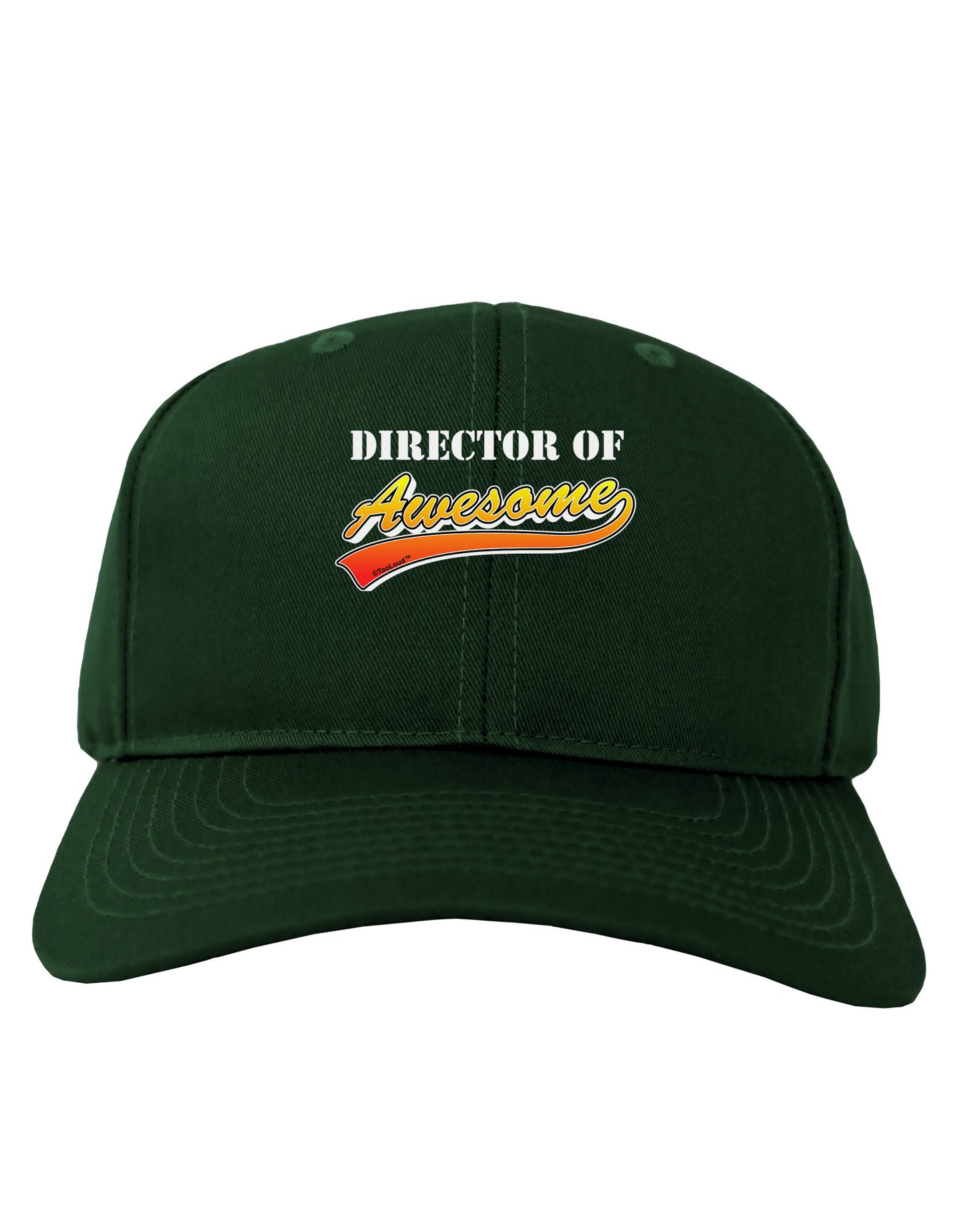 Director Of Awesome Adult Dark Baseball Cap Hat-Baseball Cap-TooLoud-Hunter-Green-One Size-Davson Sales