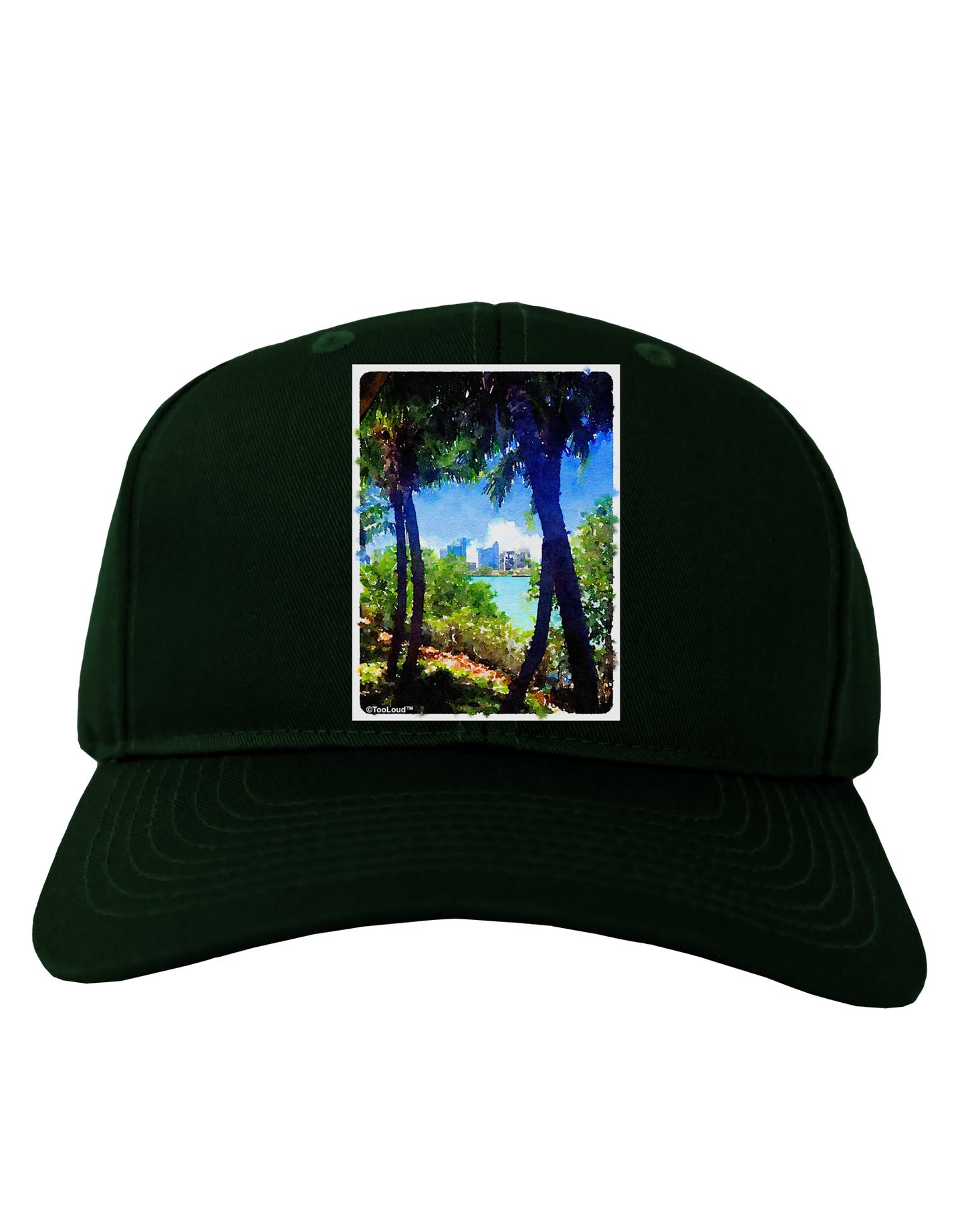 Tropical Skyline Adult Dark Baseball Cap Hat-Baseball Cap-TooLoud-Hunter-Green-One Size-Davson Sales