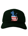 Patriotic Cat Design Adult Dark Baseball Cap Hat by TooLoud-Baseball Cap-TooLoud-Hunter-Green-One Size-Davson Sales