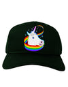 Magical Horn Rainbow Unicorn Adult Dark Baseball Cap Hat-Baseball Cap-TooLoud-Hunter-Green-One Size-Davson Sales