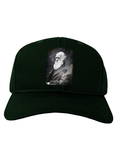 Charles Darwin In Space Adult Dark Baseball Cap Hat by TooLoud-Baseball Cap-TooLoud-Hunter-Green-One Size-Davson Sales