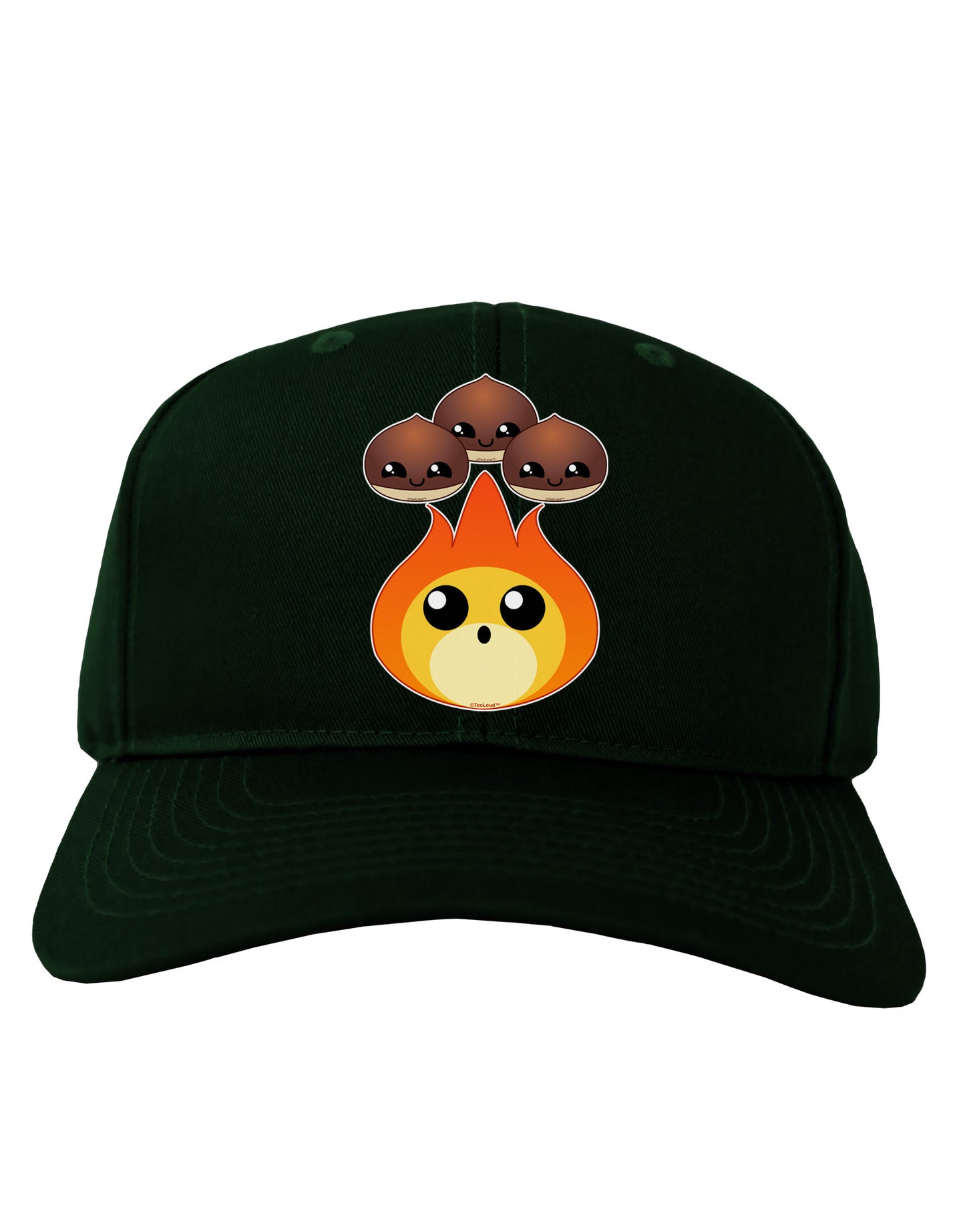 Cute Chestnuts Roasting - Christmas Adult Dark Baseball Cap Hat-Baseball Cap-TooLoud-Hunter-Green-One Size-Davson Sales