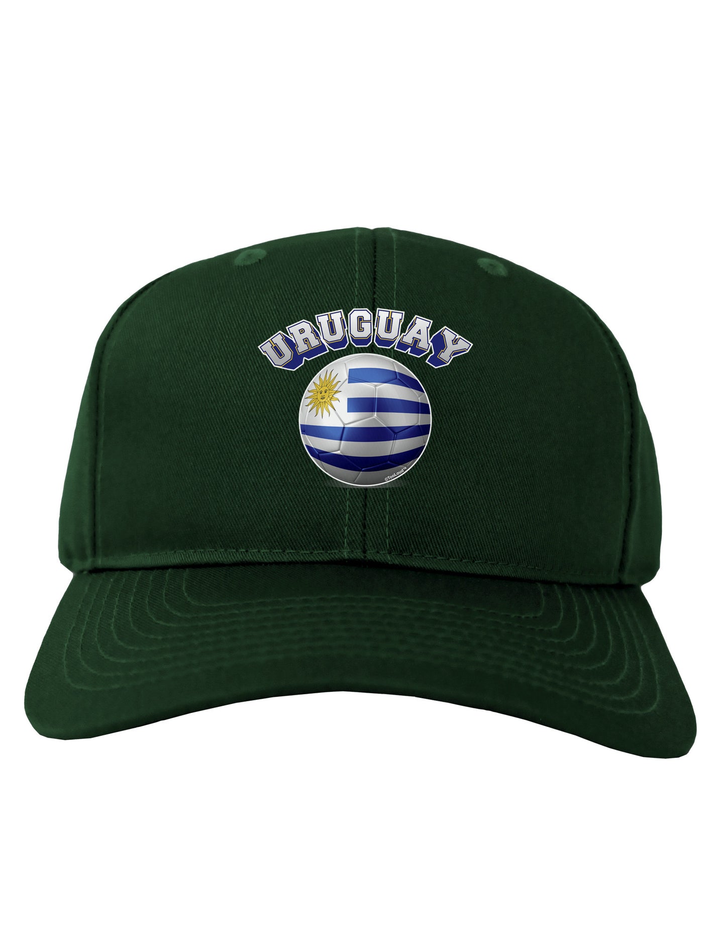 Soccer Ball Flag - Uruguay Adult Dark Baseball Cap Hat-Baseball Cap-TooLoud-Hunter-Green-One Size-Davson Sales