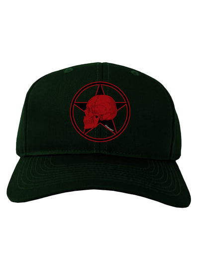 Blood Red Skull Adult Dark Baseball Cap Hat by TooLoud-Baseball Cap-TooLoud-Hunter-Green-One Size-Davson Sales