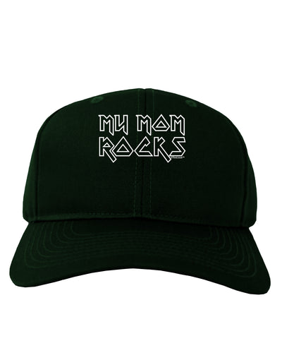 My Mom Rocks - Mother's Day Adult Dark Baseball Cap Hat-Baseball Cap-TooLoud-Hunter-Green-One Size-Davson Sales