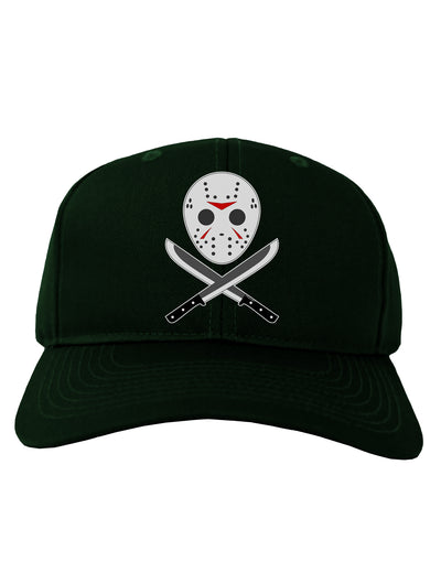 Scary Mask With Machete - Halloween Adult Dark Baseball Cap Hat-Baseball Cap-TooLoud-Hunter-Green-One Size-Davson Sales