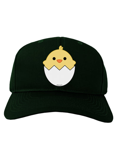 Cute Hatching Chick Design Adult Dark Baseball Cap Hat by TooLoud-Baseball Cap-TooLoud-Hunter-Green-One Size-Davson Sales