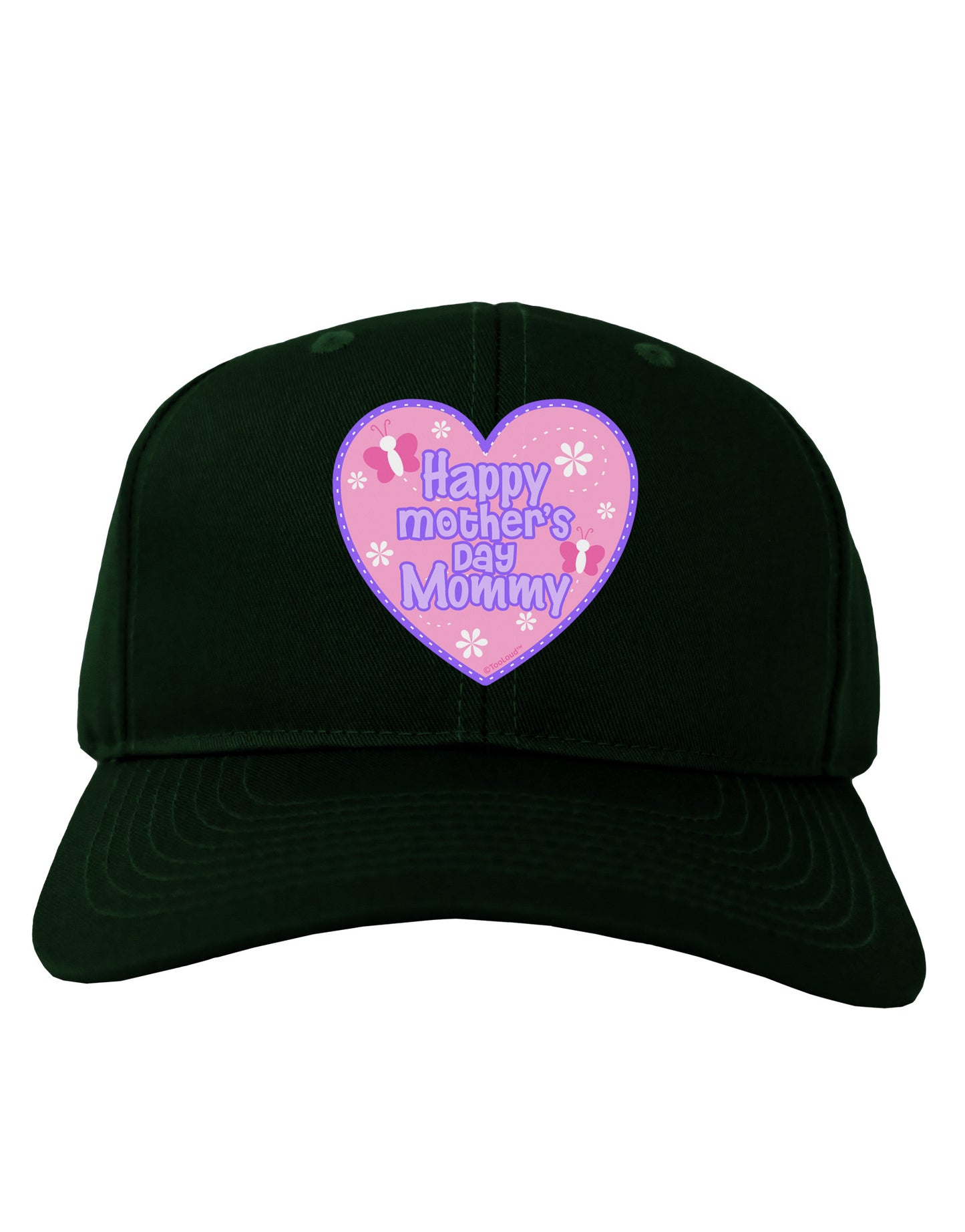 Happy Mother's Day Mommy - Pink Adult Dark Baseball Cap Hat by TooLoud-Baseball Cap-TooLoud-Hunter-Green-One Size-Davson Sales