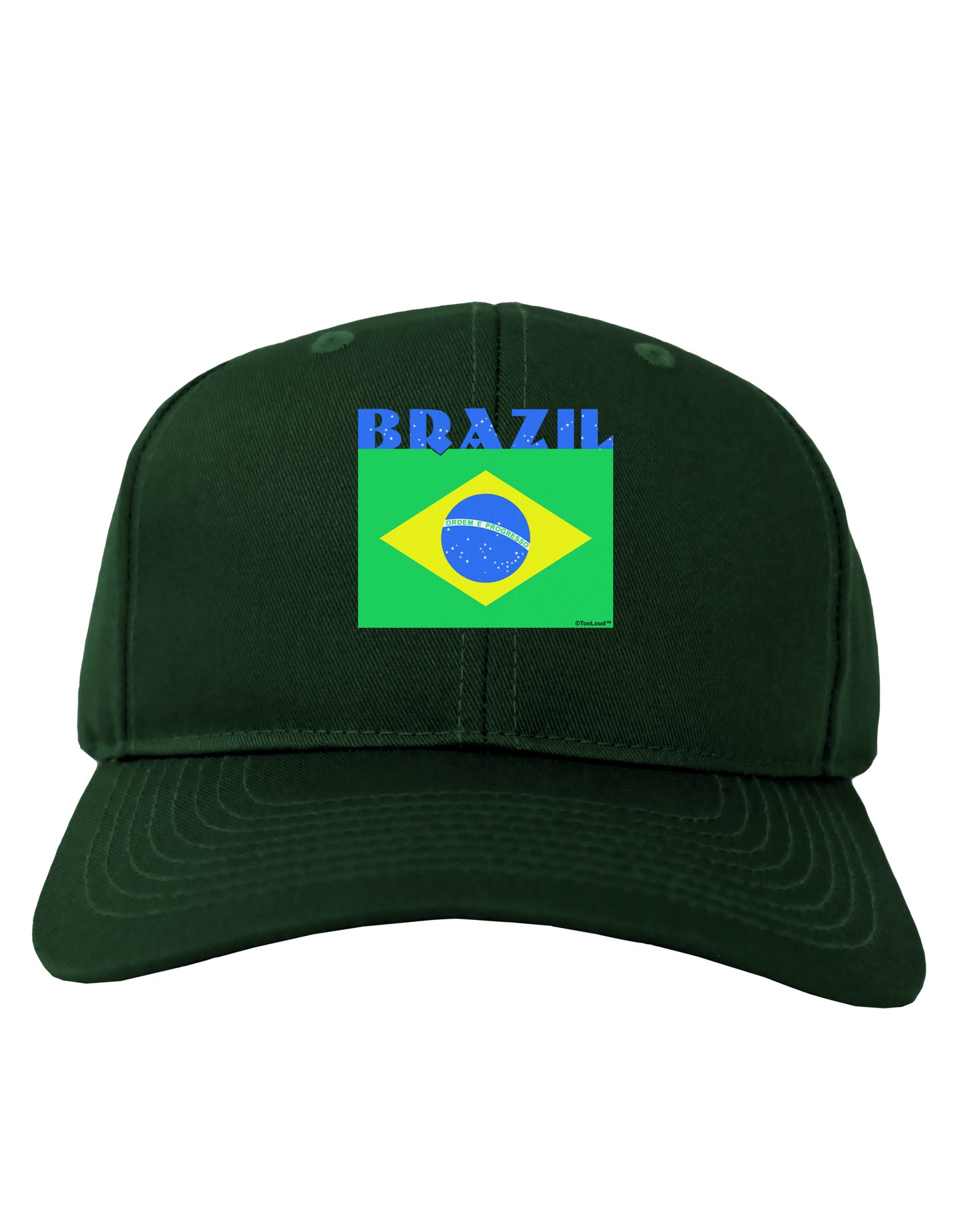 Brazil Flag Adult Dark Baseball Cap Hat-Baseball Cap-TooLoud-Hunter-Green-One Size-Davson Sales