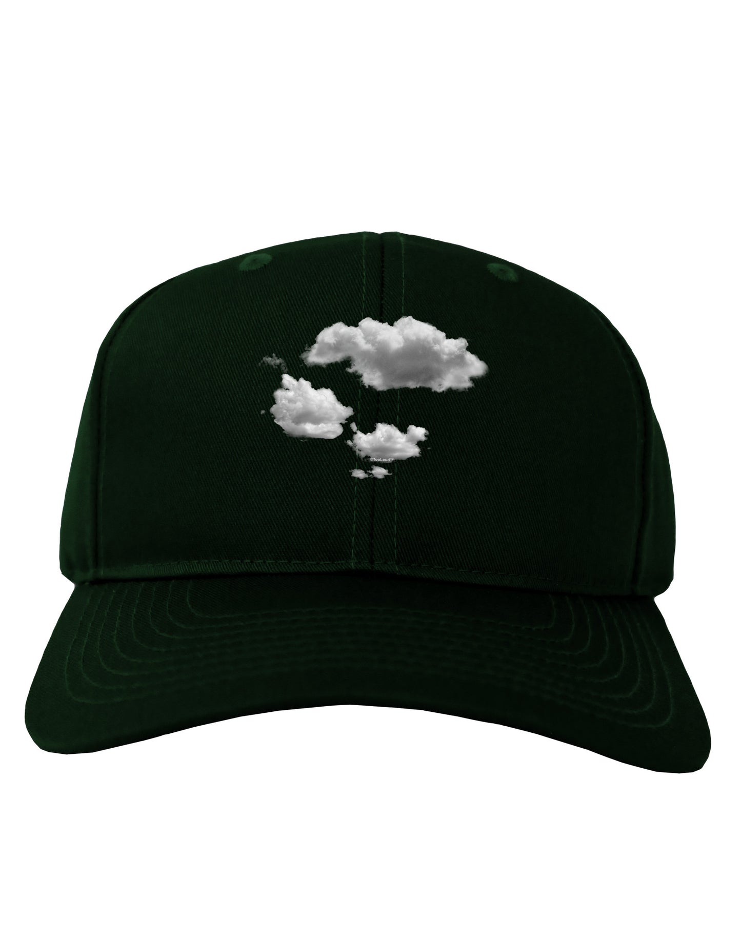 Inverted Puffy Clouds Adult Dark Baseball Cap Hat-Baseball Cap-TooLoud-Hunter-Green-One Size-Davson Sales