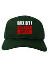 BACK OFF Keep 6 Feet Away Adult Baseball Cap Hat-Baseball Cap-TooLoud-Hunter-Green-One-Size-Fits-Most-Davson Sales