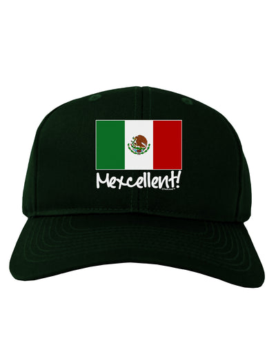 Mexcellent - Mexican Flag Adult Dark Baseball Cap Hat-Baseball Cap-TooLoud-Hunter-Green-One Size-Davson Sales