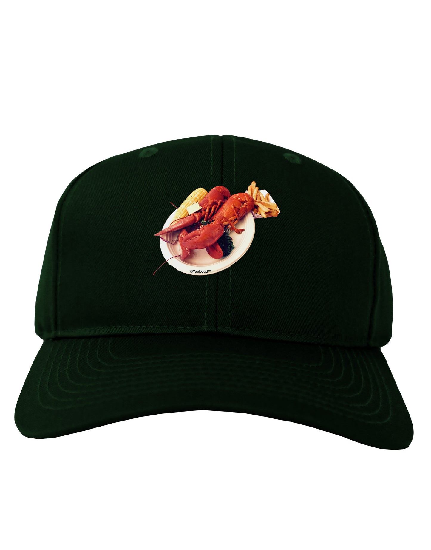 Lobster Plate Adult Dark Baseball Cap Hat-Baseball Cap-TooLoud-Hunter-Green-One Size-Davson Sales