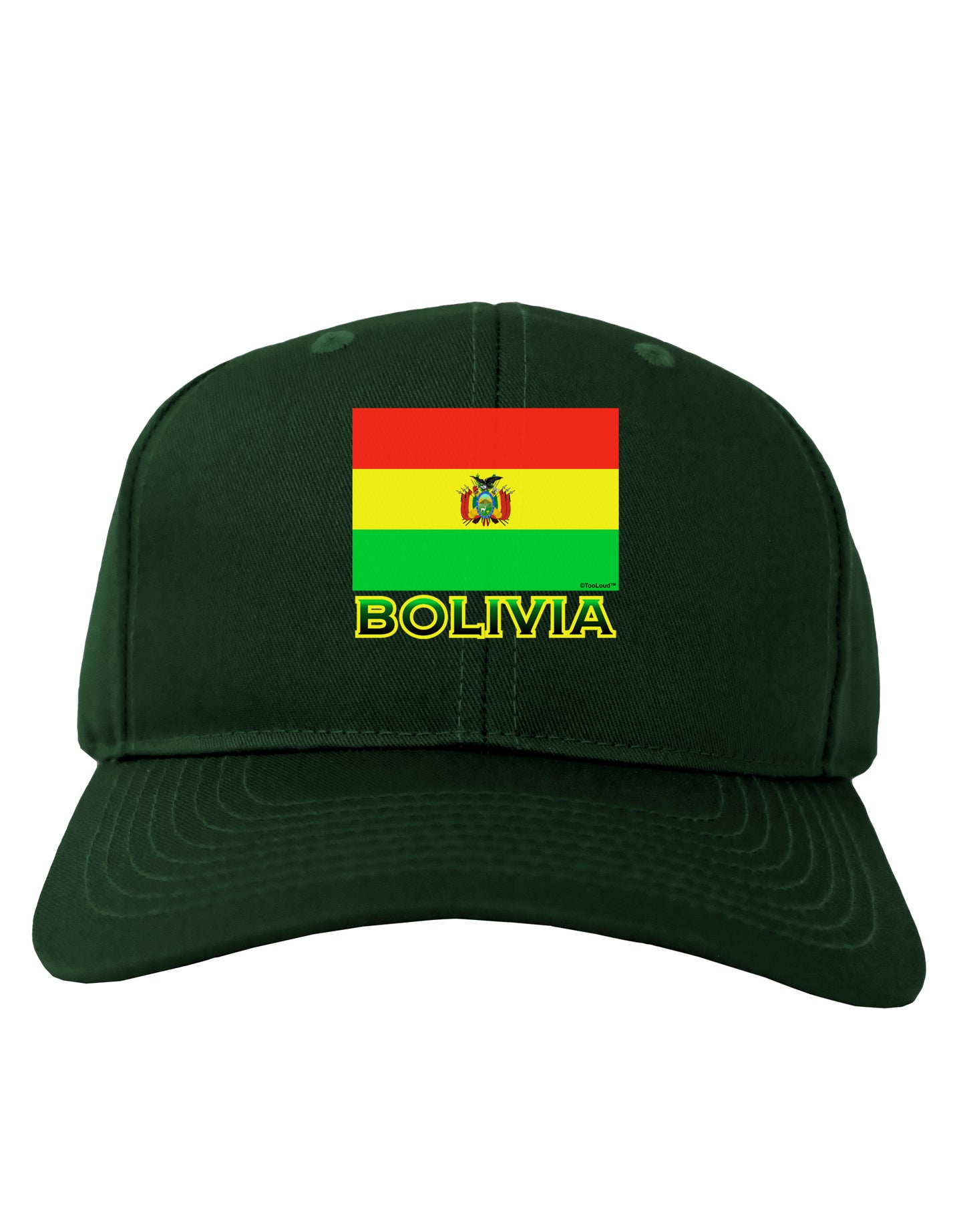 Bolivia Flag Adult Dark Baseball Cap Hat-Baseball Cap-TooLoud-Hunter-Green-One Size-Davson Sales