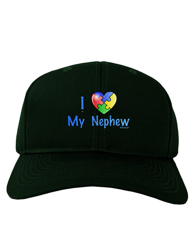 I Heart My Nephew - Autism Awareness Adult Dark Baseball Cap Hat by TooLoud-Baseball Cap-TooLoud-Hunter-Green-One Size-Davson Sales