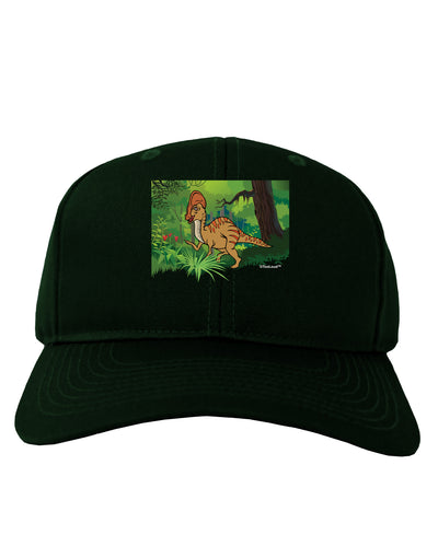 Parasaurolophus Walkeri - Without Name Adult Dark Baseball Cap Hat-Baseball Cap-TooLoud-Hunter-Green-One Size-Davson Sales