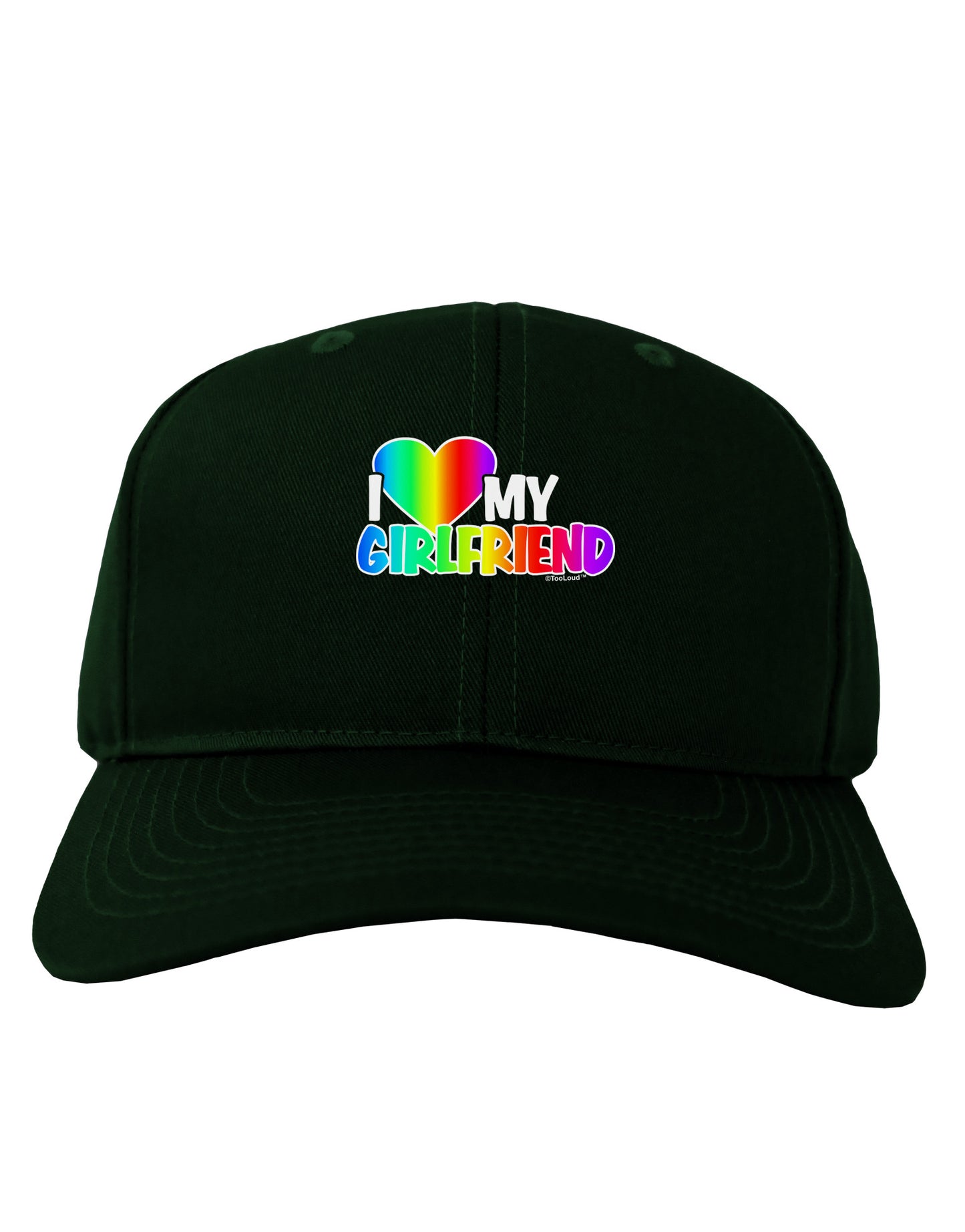 I Heart My Girlfriend - Rainbow Adult Dark Baseball Cap Hat-Baseball Cap-TooLoud-Hunter-Green-One Size-Davson Sales
