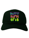 Happy Mardi Gras Text 2 Adult Dark Baseball Cap Hat-Baseball Cap-TooLoud-Hunter-Green-One Size-Davson Sales