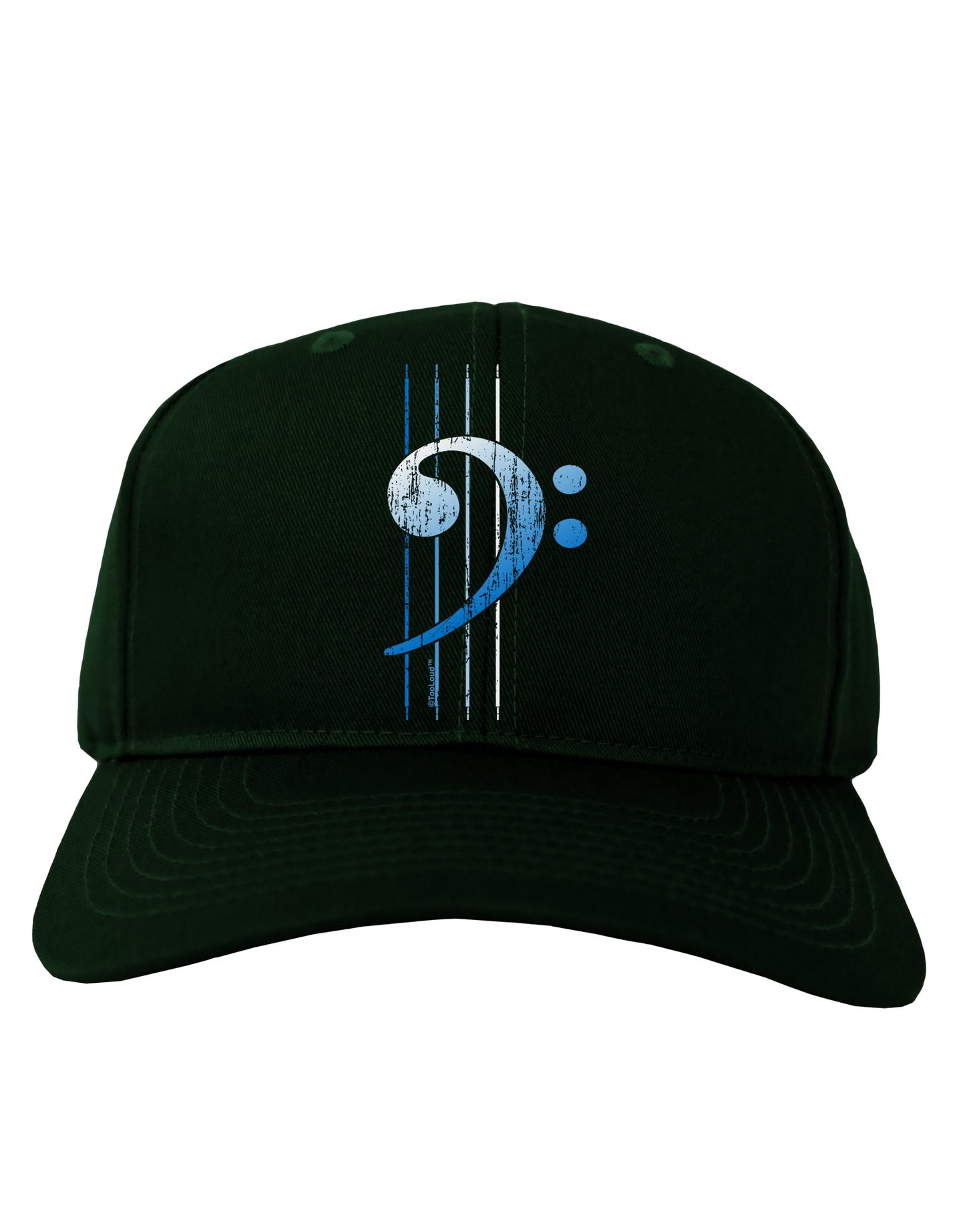 Distressed Bass Strings Adult Dark Baseball Cap Hat-Baseball Cap-TooLoud-Hunter-Green-One Size-Davson Sales