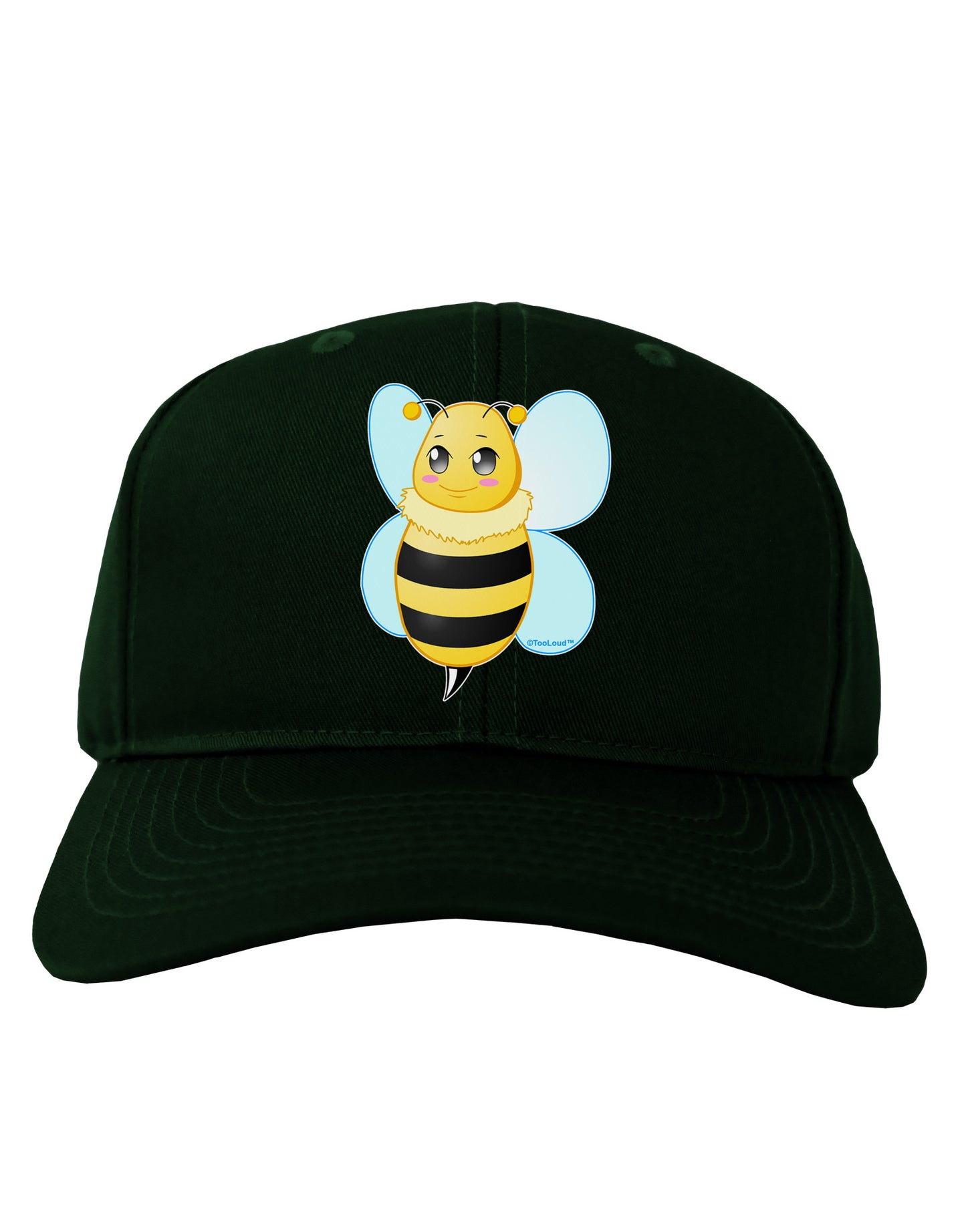 Cute Bee Adult Dark Baseball Cap Hat-Baseball Cap-TooLoud-Hunter-Green-One Size-Davson Sales