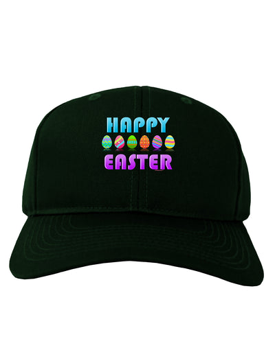Happy Easter Decorated Eggs Adult Dark Baseball Cap Hat-Baseball Cap-TooLoud-Hunter-Green-One Size-Davson Sales