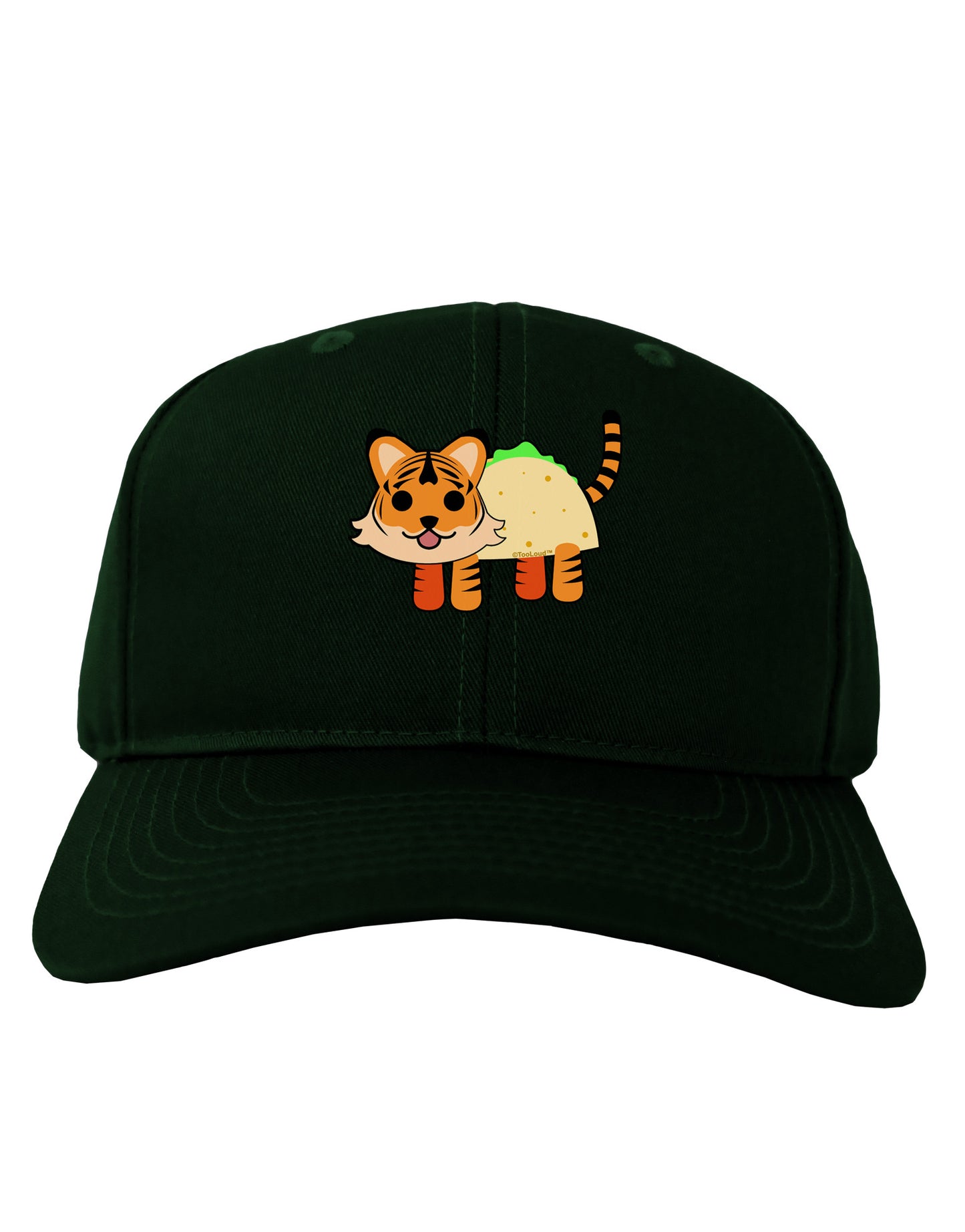 Cute Taco Tiger Adult Dark Baseball Cap Hat-Baseball Cap-TooLoud-Hunter-Green-One Size-Davson Sales