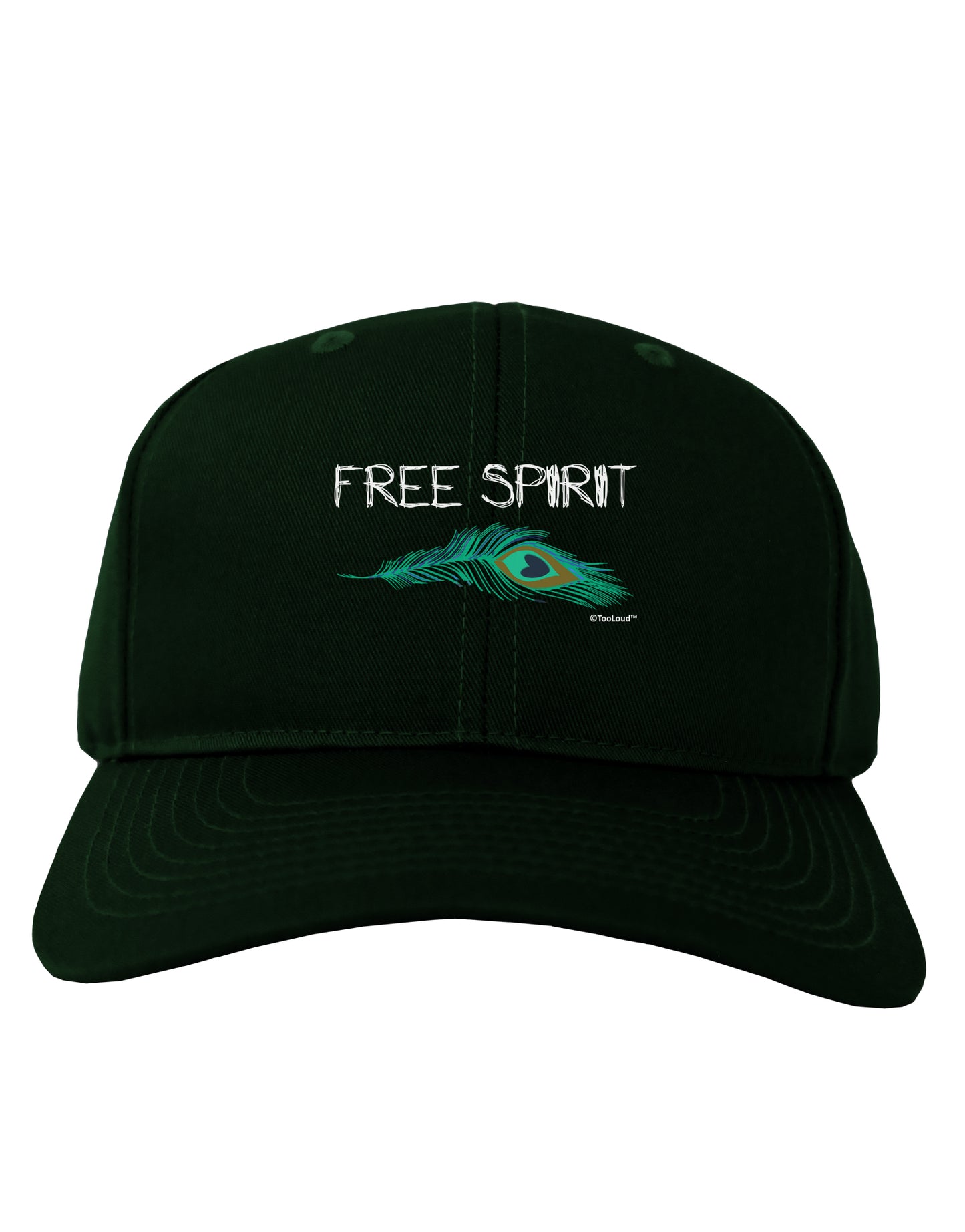 Graphic Feather Design - Free Spirit Adult Dark Baseball Cap Hat by TooLoud-Baseball Cap-TooLoud-Hunter-Green-One Size-Davson Sales