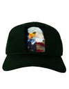 Patriotic Bald Eagle - American Flag Adult Dark Baseball Cap Hat by TooLoud-Baseball Cap-TooLoud-Hunter-Green-One Size-Davson Sales