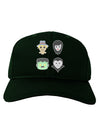 Four Lil Monsters - Halloween Design Adult Dark Baseball Cap Hat-Baseball Cap-TooLoud-Hunter-Green-One Size-Davson Sales