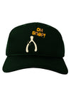 Oh Snap Wishbone - Thanksgiving Adult Dark Baseball Cap Hat-Baseball Cap-TooLoud-Hunter-Green-One Size-Davson Sales