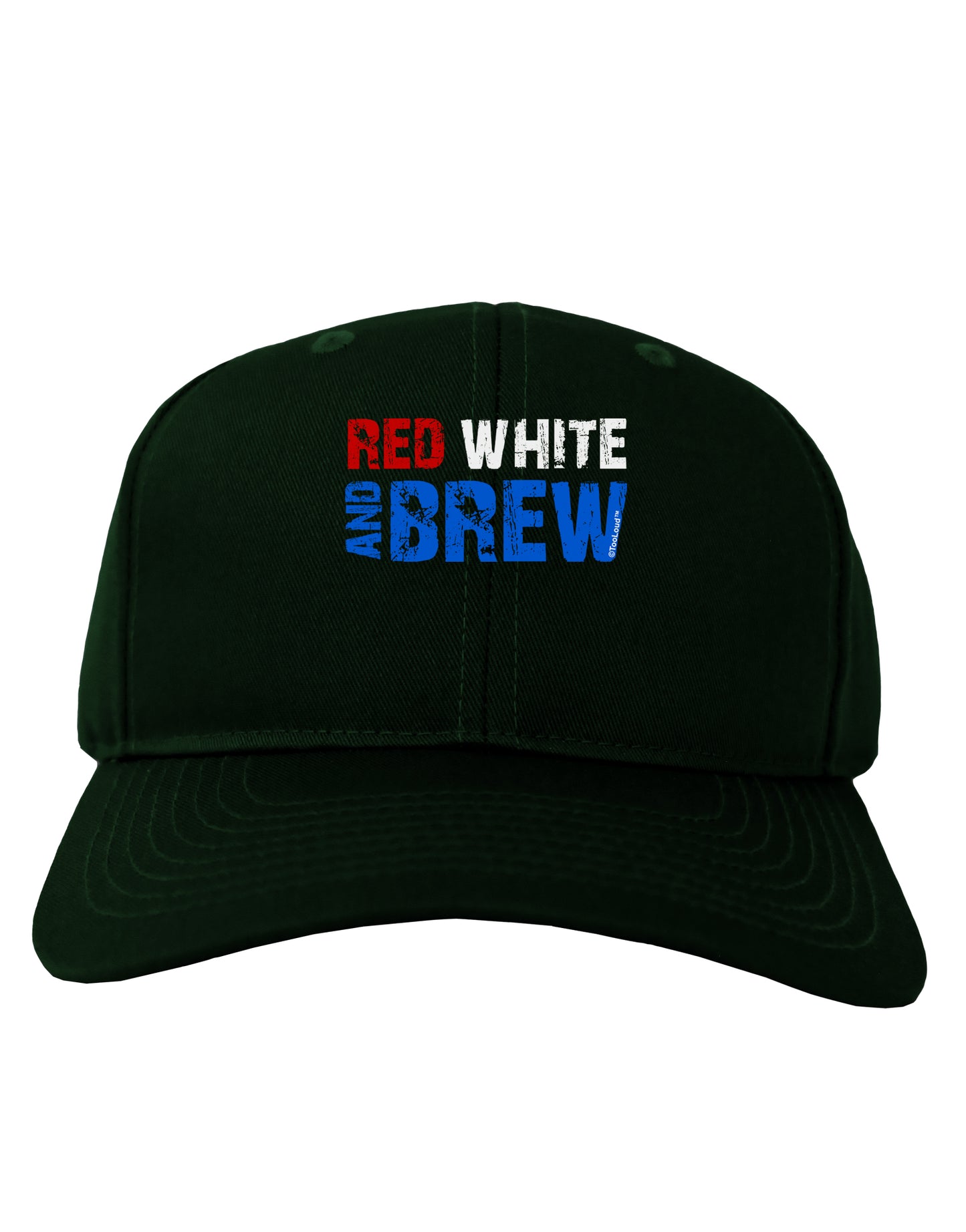 Red White and Brew Color Adult Dark Baseball Cap Hat by TooLoud-Baseball Cap-TooLoud-Hunter-Green-One Size-Davson Sales