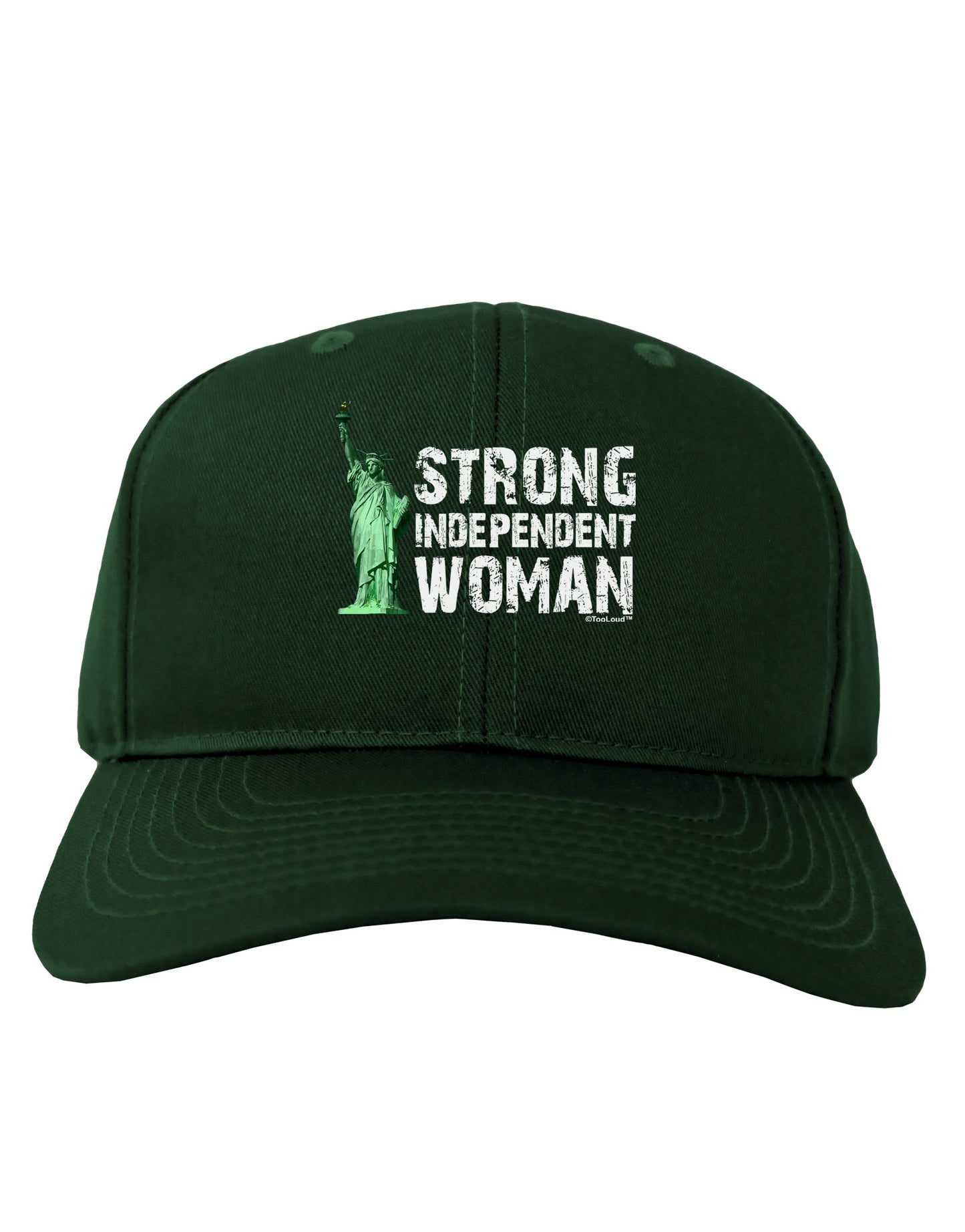 Statue of Liberty Strong Woman Dark Adult Dark Baseball Cap Hat-Baseball Cap-TooLoud-Hunter-Green-One Size-Davson Sales