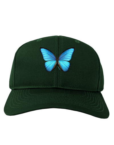 Big Blue Butterfly Adult Dark Baseball Cap Hat-Baseball Cap-TooLoud-Hunter-Green-One Size-Davson Sales