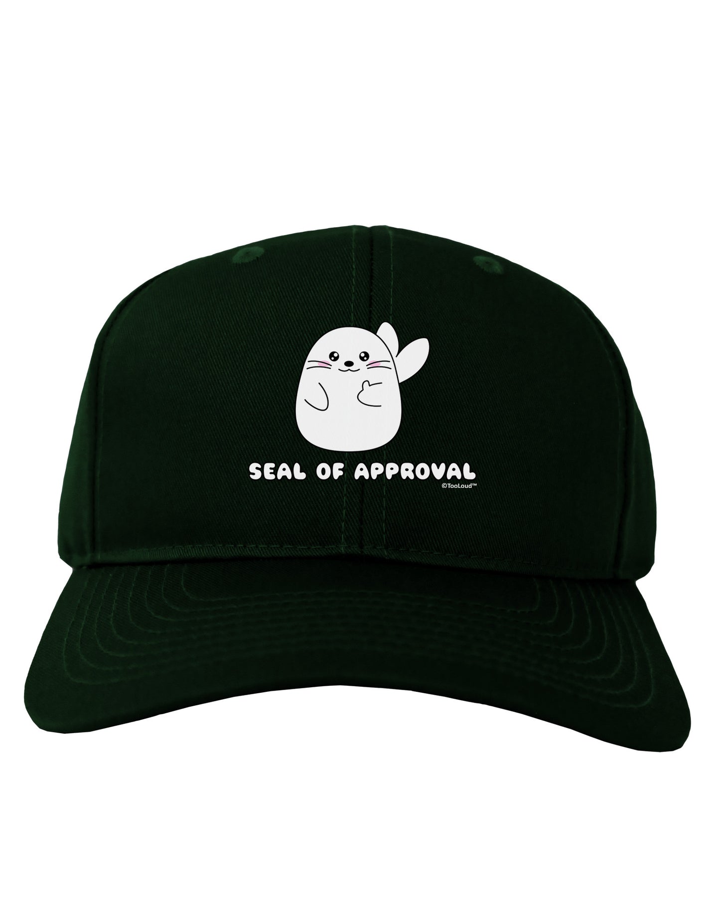 Seal of Approval Adult Dark Baseball Cap Hat by TooLoud-Baseball Cap-TooLoud-Hunter-Green-One Size-Davson Sales