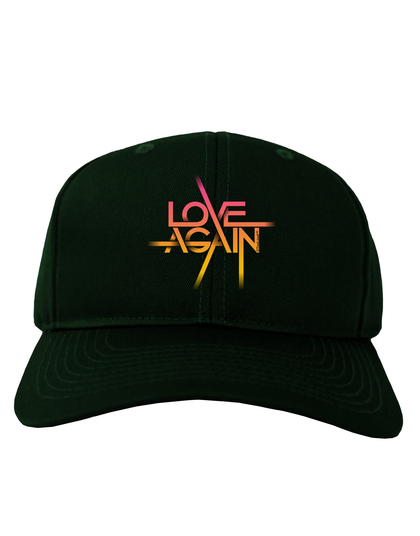 Love Again Typography Adult Dark Baseball Cap Hat-Baseball Cap-TooLoud-Hunter-Green-One Size-Davson Sales