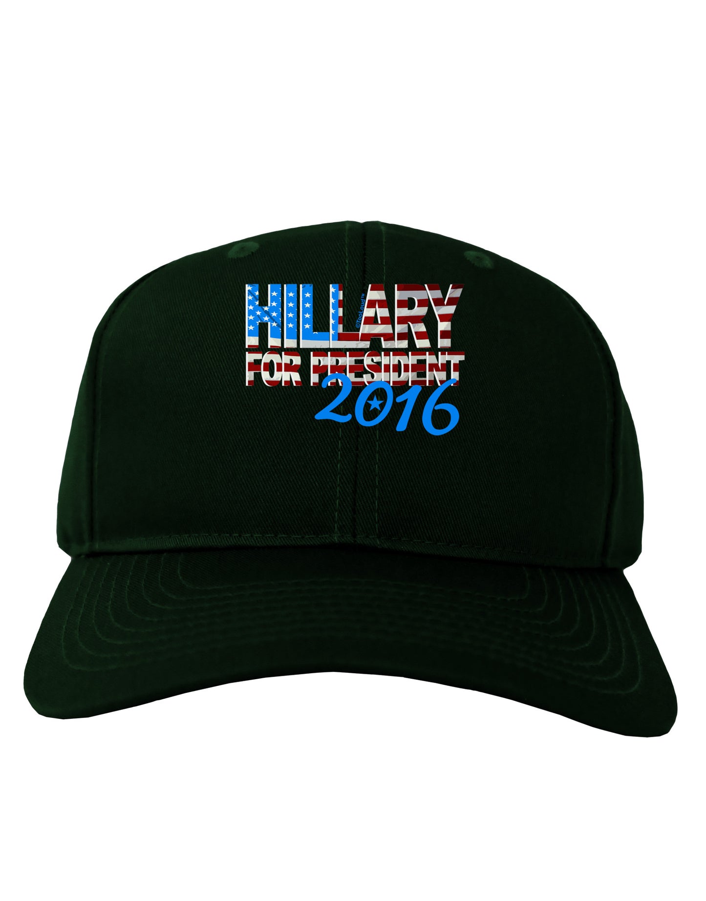Hillary for President Flag Adult Dark Baseball Cap Hat-Baseball Cap-TooLoud-Hunter-Green-One Size-Davson Sales