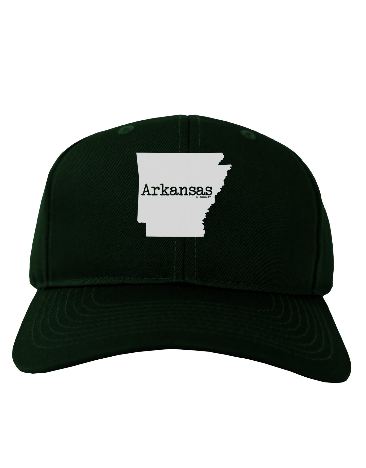 Arkansas - United States Shape Adult Dark Baseball Cap Hat by TooLoud-Baseball Cap-TooLoud-Hunter-Green-One Size-Davson Sales