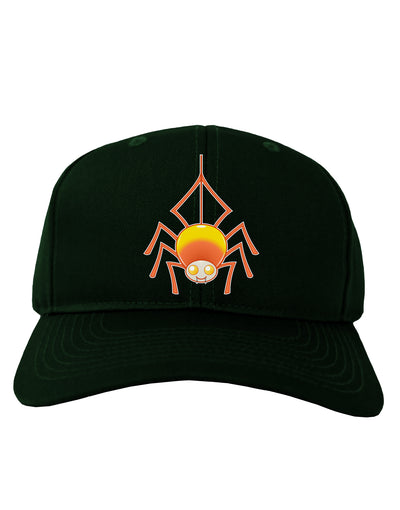 Cute Candy Corn Spider - Halloween Adult Dark Baseball Cap Hat-Baseball Cap-TooLoud-Hunter-Green-One Size-Davson Sales