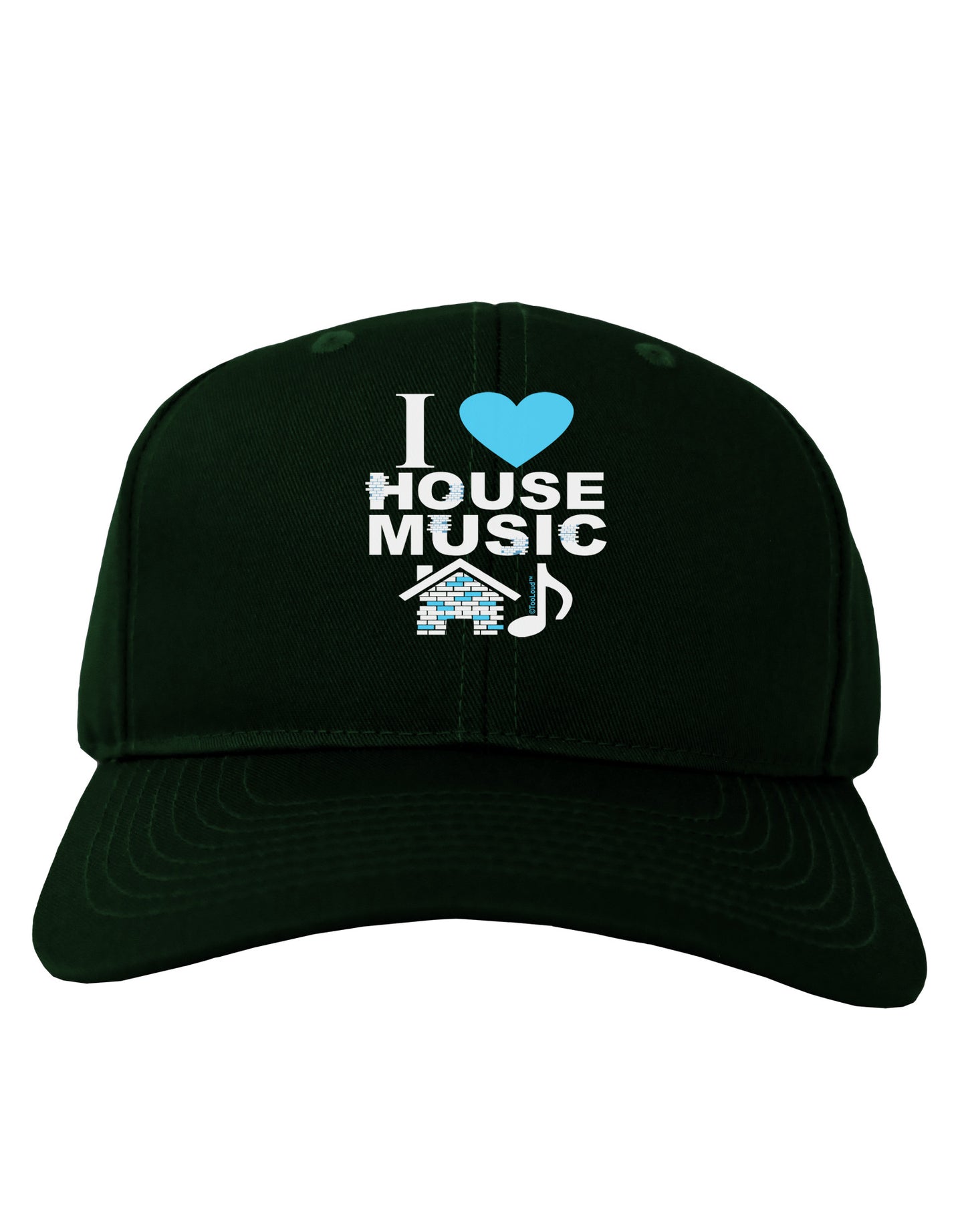 I Love House Blue Adult Dark Baseball Cap Hat-Baseball Cap-TooLoud-Hunter-Green-One Size-Davson Sales