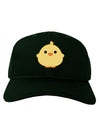 Cute Little Chick - Yellow Adult Dark Baseball Cap Hat by TooLoud-Baseball Cap-TooLoud-Hunter-Green-One Size-Davson Sales