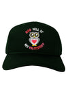 Hoo Will Be My Valentine Adult Dark Baseball Cap Hat-Baseball Cap-TooLoud-Hunter-Green-One Size-Davson Sales