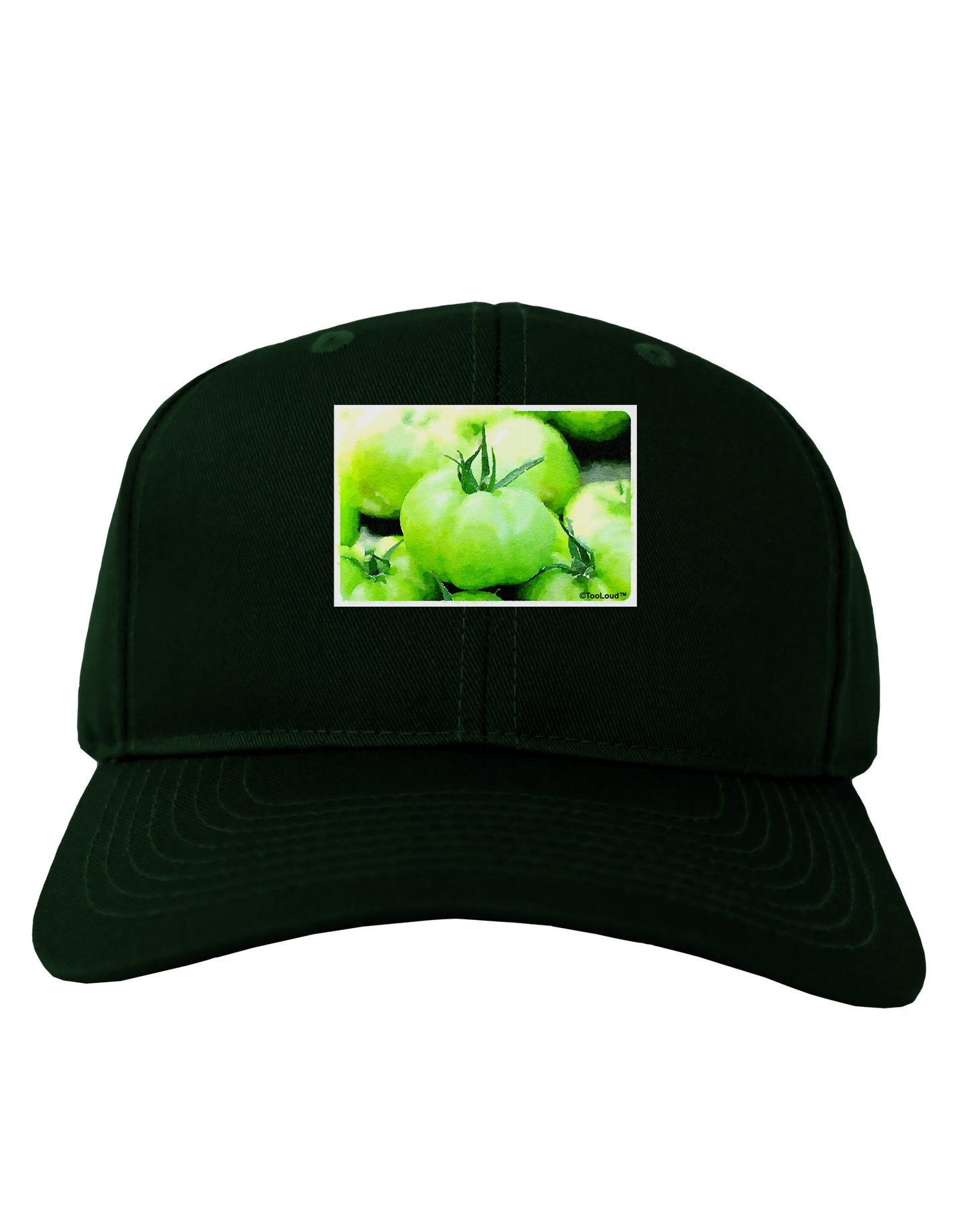 Watercolor Green Tomatoes Adult Dark Baseball Cap Hat-Baseball Cap-TooLoud-Hunter-Green-One Size-Davson Sales