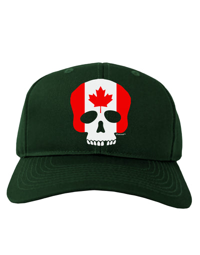 Skull Flag Canada Adult Dark Baseball Cap Hat-Baseball Cap-TooLoud-Hunter-Green-One Size-Davson Sales