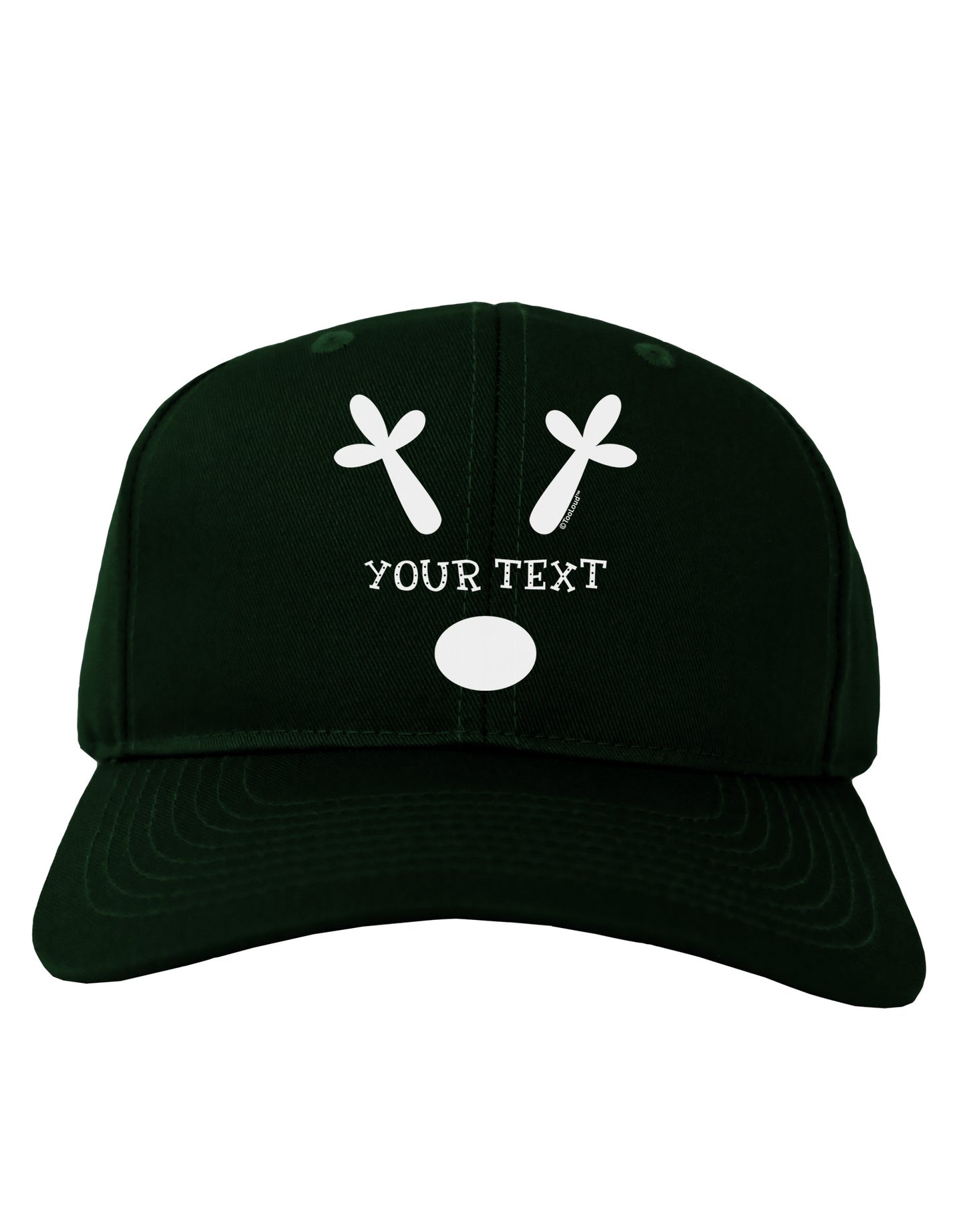 Personalized Matching Reindeer Family Design - Your Text Adult Dark Baseball Cap Hat-Baseball Cap-TooLoud-Hunter-Green-One Size-Davson Sales