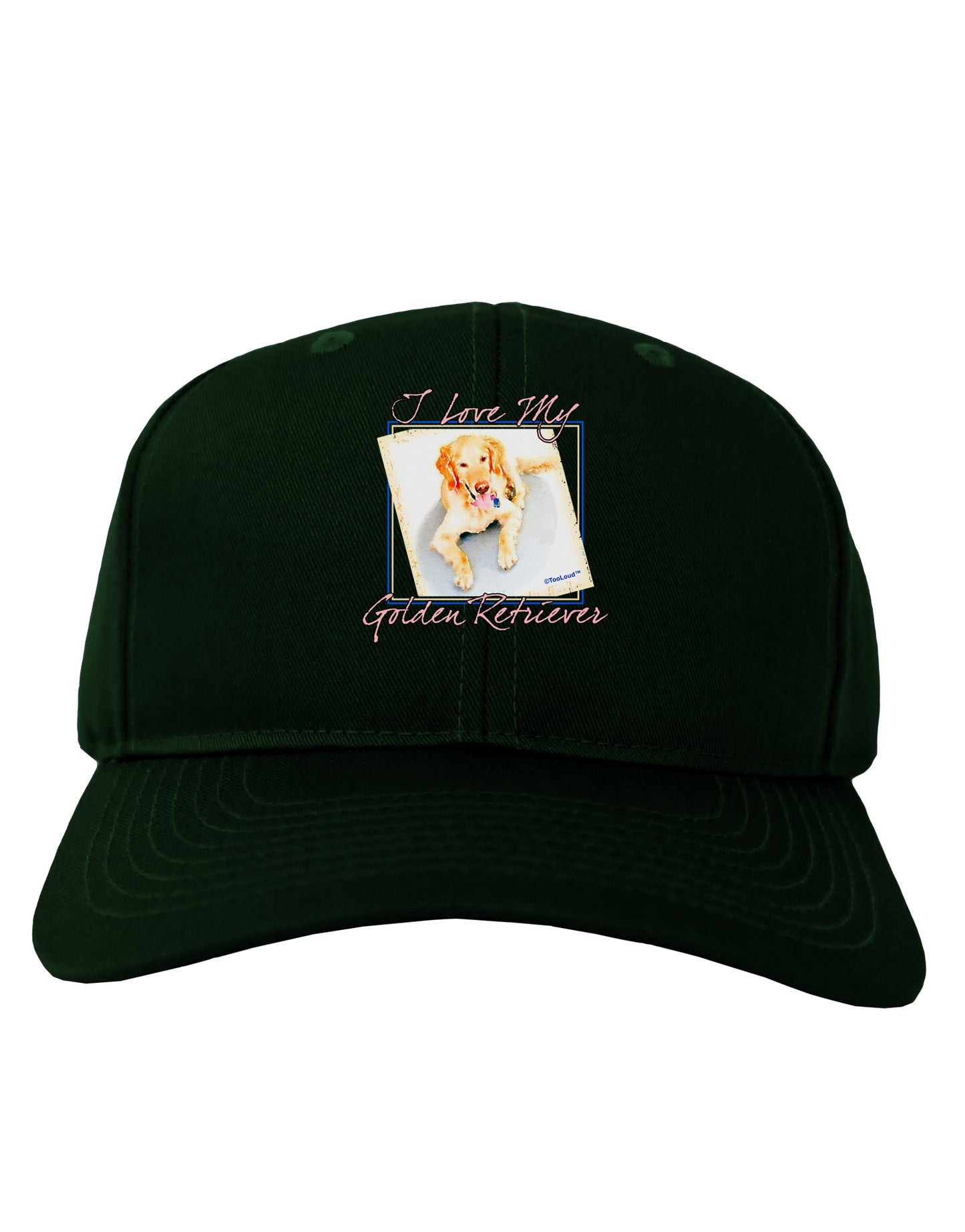 I Love My Golden Retriever Adult Dark Baseball Cap Hat-Baseball Cap-TooLoud-Hunter-Green-One Size-Davson Sales