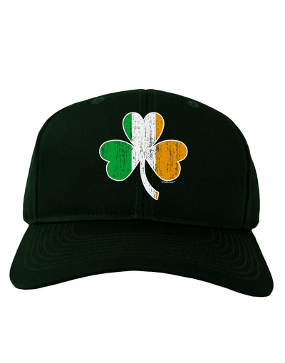 Irish Flag - Shamrock Distressed Adult Dark Baseball Cap Hat by TooLoud-Baseball Cap-TooLoud-Hunter-Green-One Size-Davson Sales