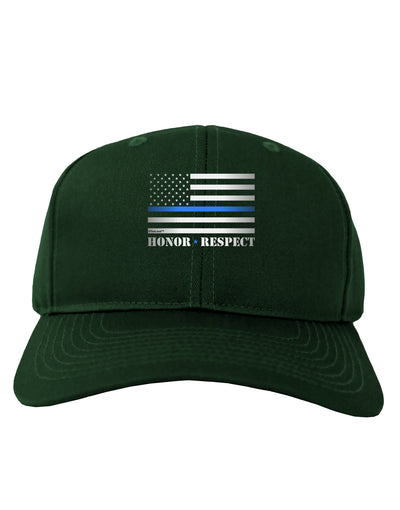 Honor Respect Blue Line Adult Dark Baseball Cap Hat-Baseball Cap-TooLoud-Hunter-Green-One Size-Davson Sales