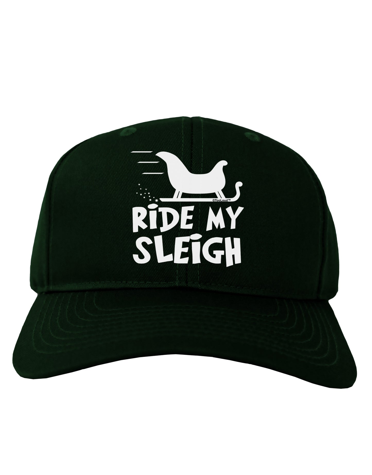 Ride My Sleigh BnW Adult Dark Baseball Cap Hat-Baseball Cap-TooLoud-Hunter-Green-One Size-Davson Sales